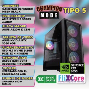 Champion Mode 5 AMD Ryzen 5 5600X/512GB SSD M.2/16GB RAM/RTX3050